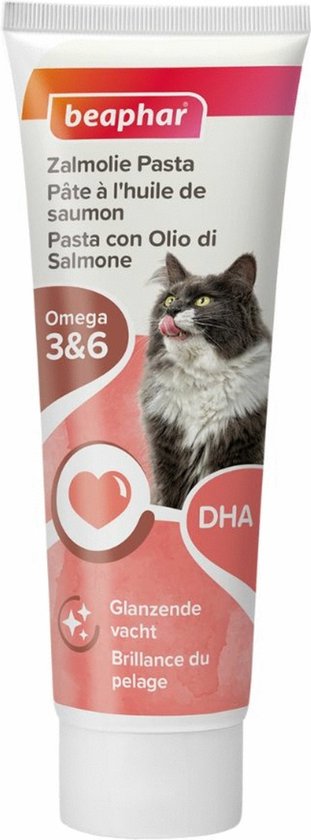 Beaphar Zalmolie Pasta - Kattensnack - 100 g