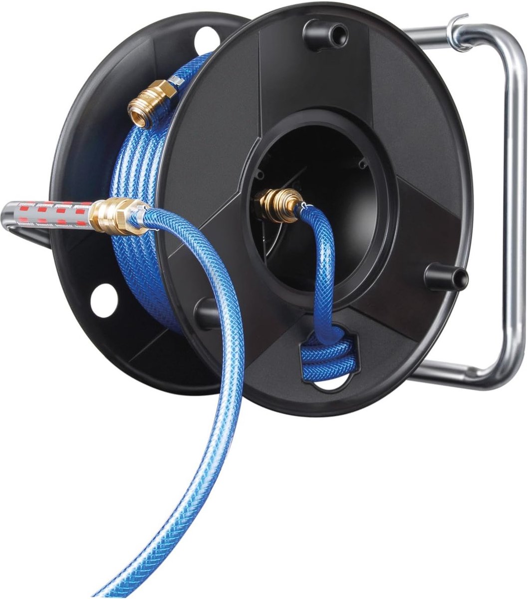 Persluchtslanghaspel Anti Twist Ø6/12mm 20m