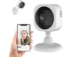 2K Binnenbewakingscamera - 3MP Beveiligingscamera voor Baby- en Huisdierbewaking met Wifi, Bewegingsdetectie, Alarmmelding en Nachtzicht
