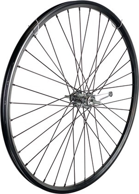 Foto: Shimano achterwiel 28 inch 622 zwart zwarte spaak shimano remnaaf