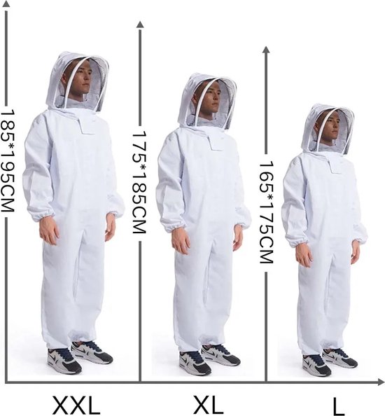Bozaap Bijenpak met handschoenen,Bijenteelt beschermende pakken, Professioneel bijenteeltpak voor mannen vrouwen, Bee Keeper Gear Overall Bee Outfit