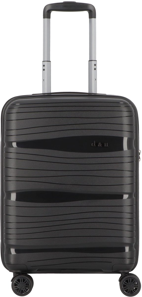 d & n Travel Line 4300 4 wielen Cabinewagen S 55 cm - Harde bagage - TSA slot - schwarz