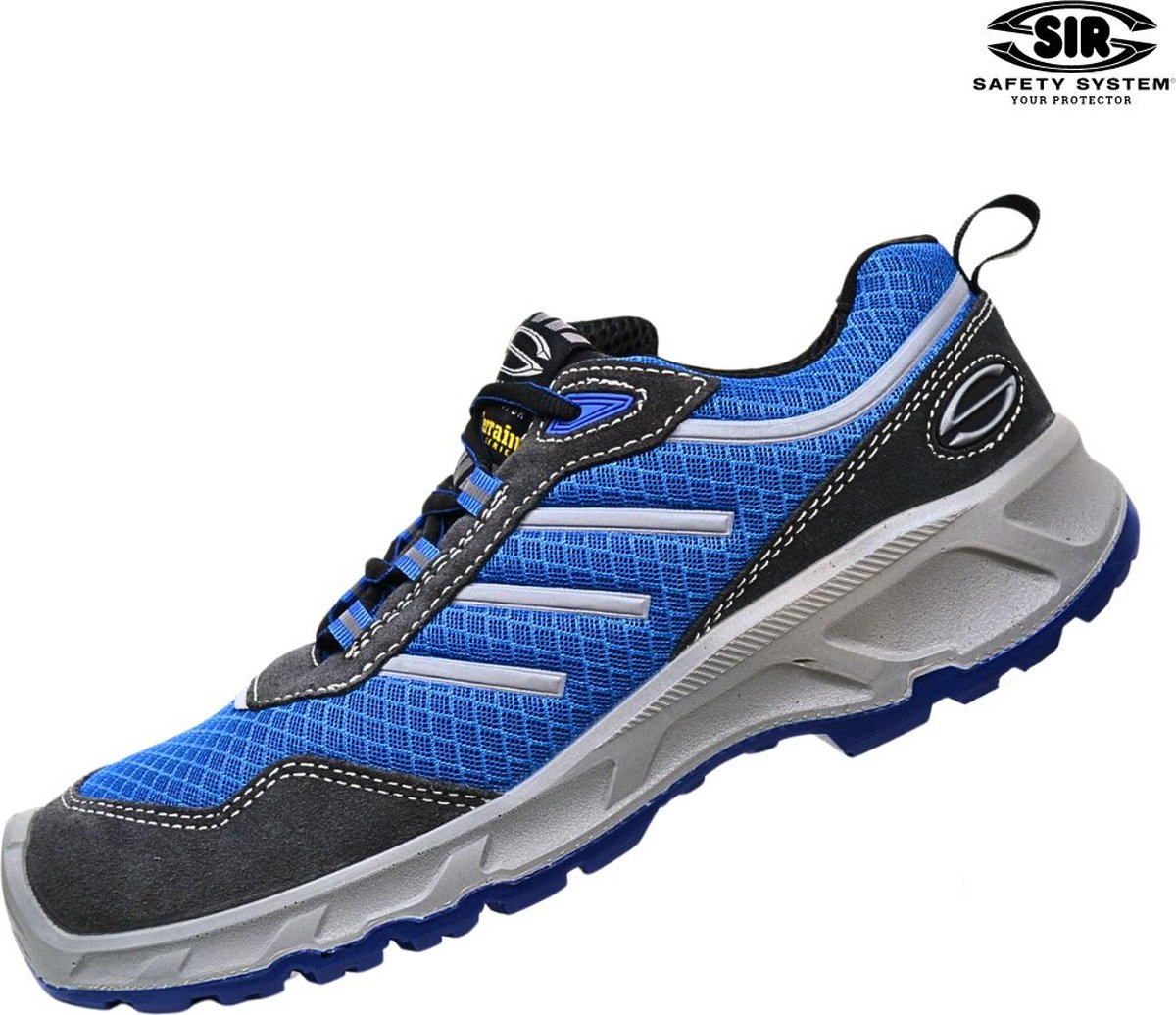 SIR SAFETY NAOMI Veiligheidsschoenen S1P HEREN Werkschoen Zwart Blauw - Stalen Neus en Stalen Tussenzool - Antislip SR - Ademend
