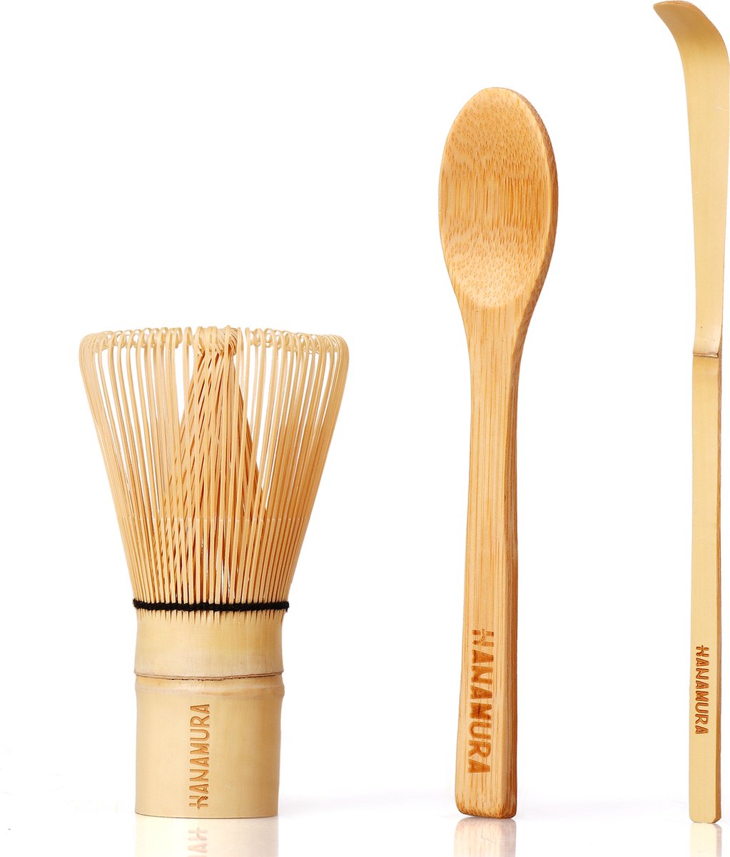 Matcha Set 4-dlg. Originele Japanse kom met klopper & lepel Edo