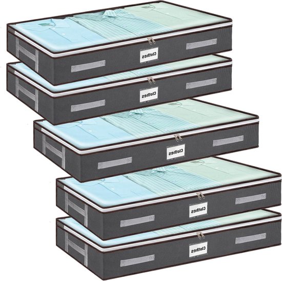 Set van 3 opbergdozen voor onder het bed met deksel | bol