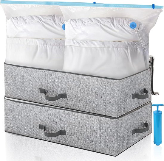Opbergbox voor onder het bed, opbergzak voor onder het bed met venster Opbergbox voor onder het bed, opbergzak voor onder het bed met venster
