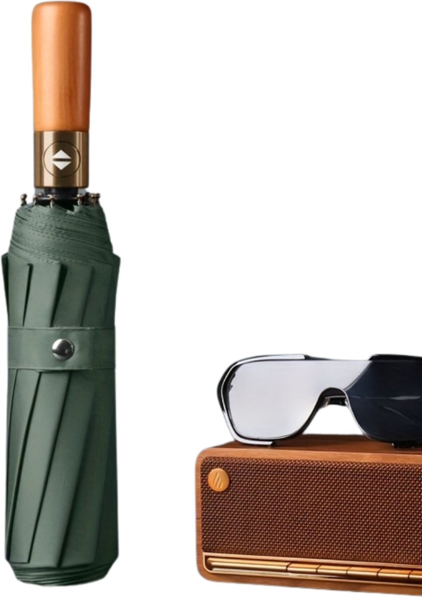 Bovista Windproof Paraplu - Opvouwbaar - Moderne Stormparaplu - Stormproef - Automatisch Uitklapbaar - Umbrella - Groen