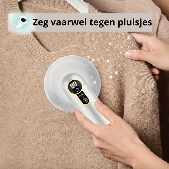 Bovista Anti-peluche électrique - Rouleau anti-peluche - Anti-peluche - Tondeuse anti-peluche rechargeable - Wit