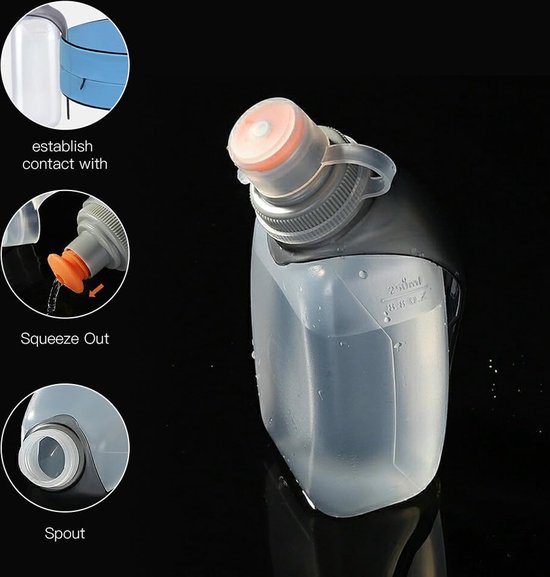 Rundago Sportdrinkfles – 250 Ml, Handige Clip, Ideaal Voor Hardlopen, Wandelen En Fitness – Compact En Licht