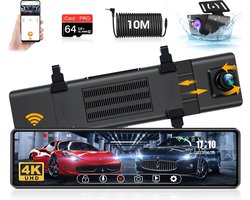 Lexium Dashcam voor auto - Dashcam - Dashcam voor auto voor en achter - Dashcam voor en achter - Dashcam voor en achter draadloos - Dual dashcam