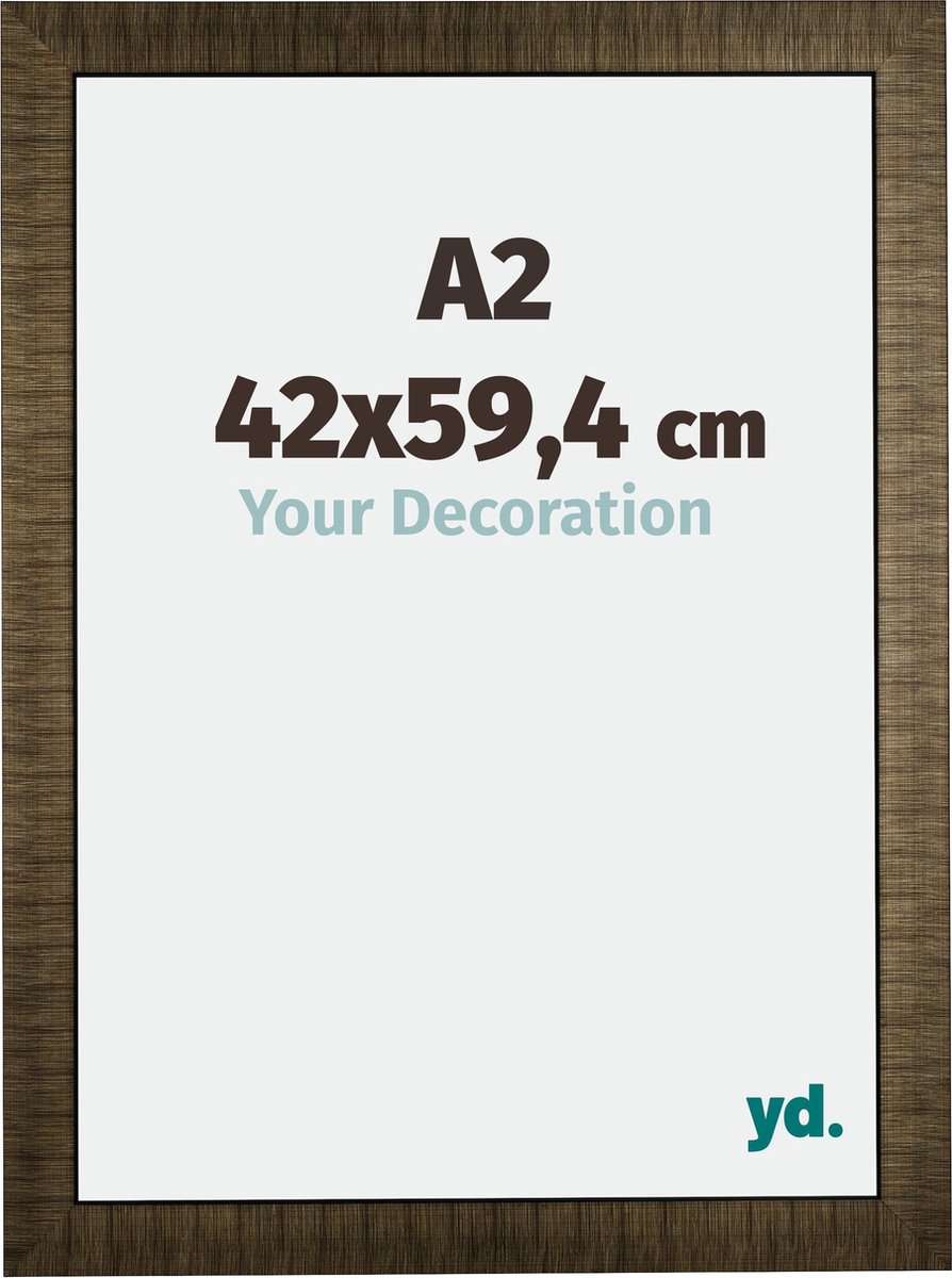 Your Decoration - Fotolijst A2 42x59,4 cm - Hout - Champagne Geborsteld - Leeds