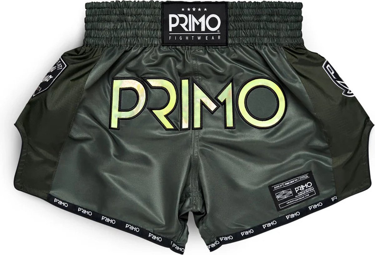 Primo Muay Thai Shorts - Hologram Series - Valor Green - donkergroen XL