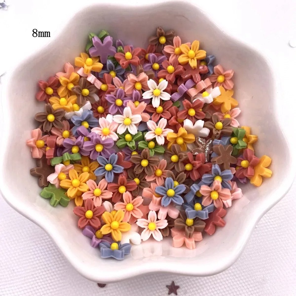 Goedkoopste WiseGoods Luxe Set Kleuren Bloemen Nailart - Nail Art Bloem - Accessoires Kunstnagels - Nepnagels Decoratie - Hobby / DIY - 100stk