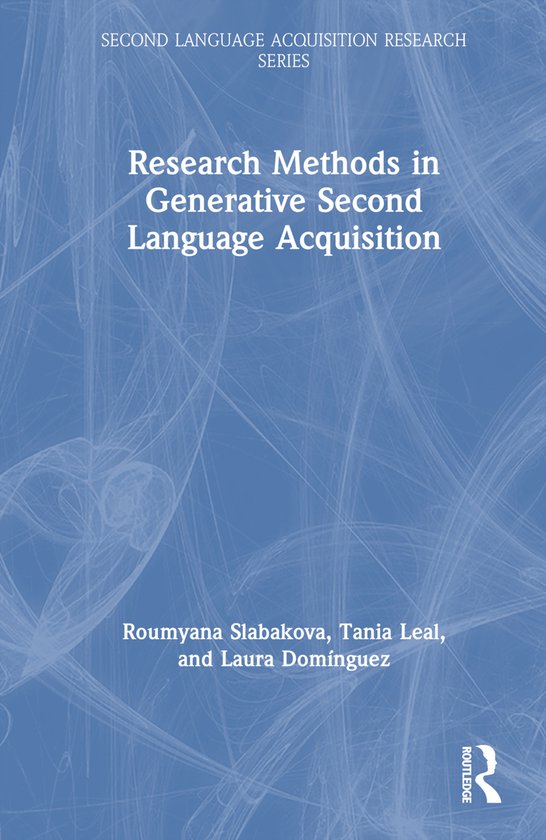 Foto: Second language acquisition research series research methods in generative second language acquisition