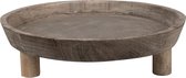 Clayre & Eef Decoratie schaal Ø 30x8 cm Bruin Hout