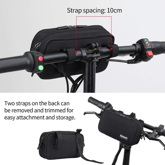 ROCKBROS Fietsstuurtas voor Brompton stuurtas, stadspendelaar, fietsrugzak, multifunctionele fietstas, oranje