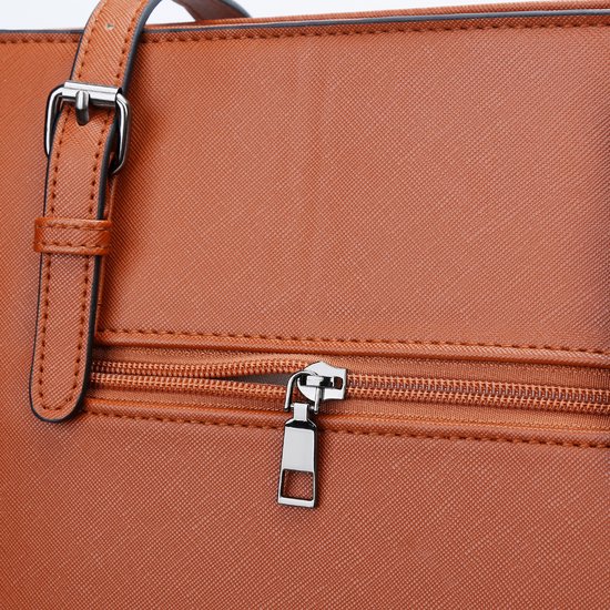 Sac Shopper Femme Eleganci - Sac à Main Zippé Bandoulière Polyvalent Bleu