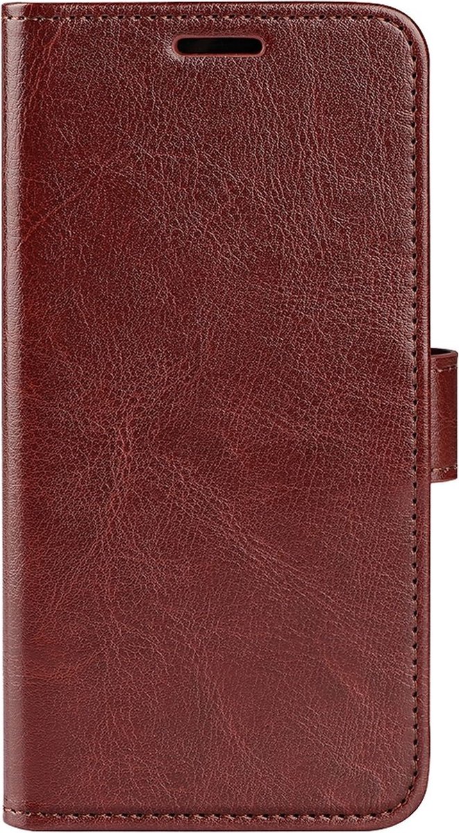 Mobigear Telefoonhoesje geschikt voor Samsung Galaxy M55 Hoesje | Mobigear Basic Bookcase Portemonnee | Pasjeshouder voor 3 Pasjes | Telefoonhoesje voor Pinpas / OV Kaart / Rijbewijs - Bruin