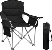 Bol.com TRVLMORE Campingstoel - Opvouwbaar - XL - Comfortabele Vouwstoel - 150 kg draagvermogen - Drankhouder - Koelvak - Vissto... aanbieding
