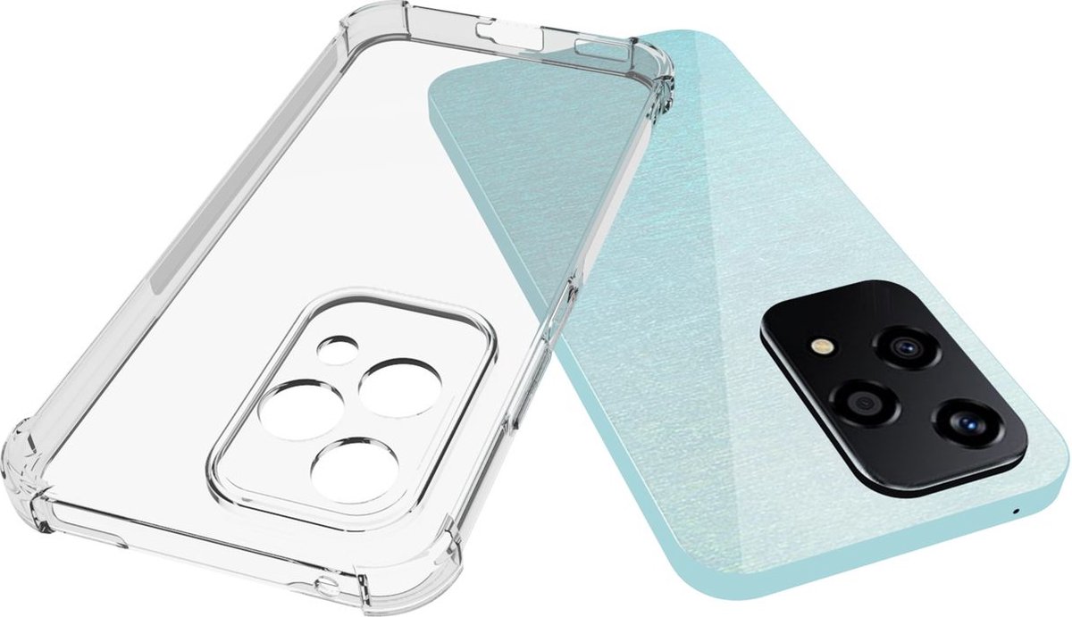 Mobigear Doorzichtig Hoesje geschikt voor HONOR 200 Lite Telefoonhoesje Flexibel TPU | Mobigear Cushion Backcover | Doorzichtig Telefoonhoesje 200 Lite | 200 Lite Case | Back Cover - Transparant