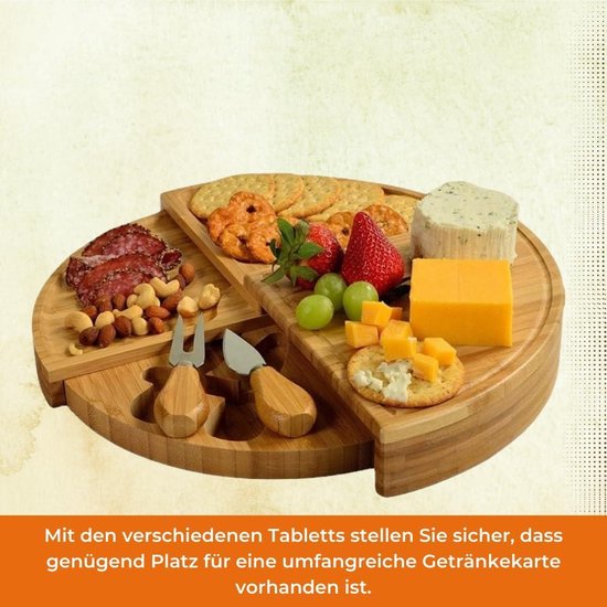 Recalma Tapasplank - Kaasplank - Hapjesplank Bamboe - Borrelplank - 4