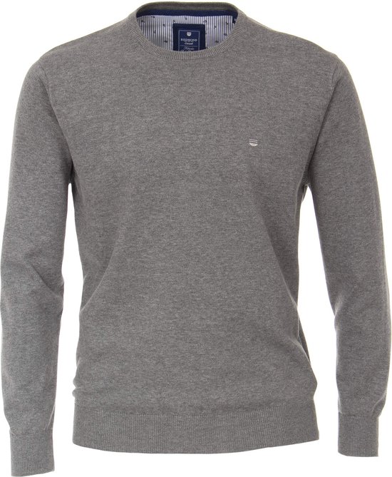 Pull homme Redmond en coton - Col rond - gris - Taille : L