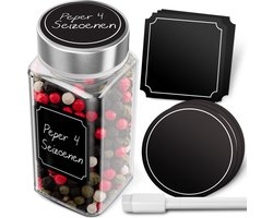 Soothe Kruiden Stickers voor Potjes – Kruiden Labels – Etiketten Kruiden – 60 stuks – Herschrijfbaar - Zwart