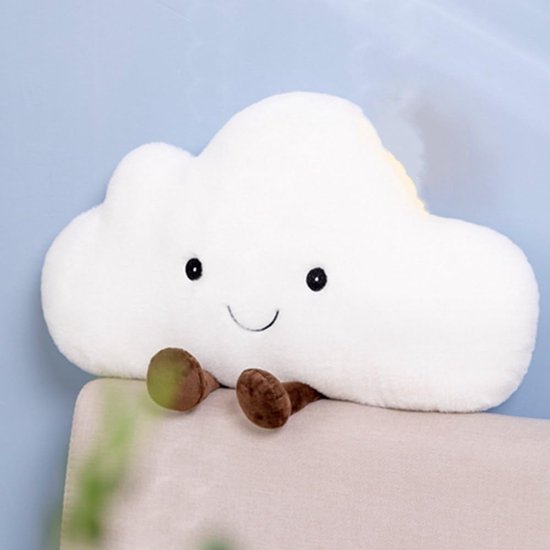 Foto: Wolk kussen cartoon wolken vormige sierkussens taille rust kussen bedrust lezen kussens stoel rugkussen voor slaapkamer kantoor auto