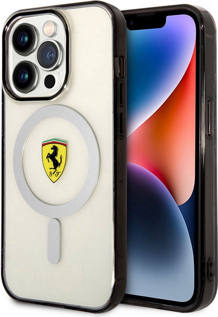 Ferrari Translucent Back Case (MagSafe Compatible) - Geschikt voor Apple iPhone 14 Pro Max (6.7") - Transparant