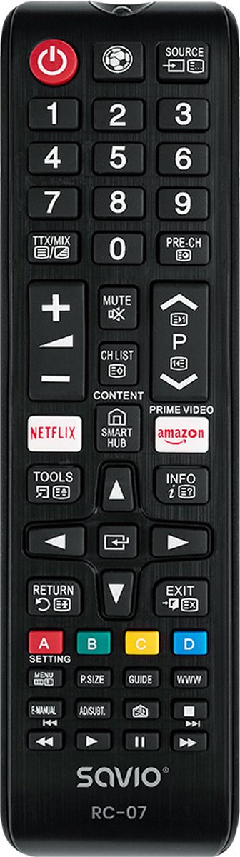 Savio RC-07 do TV Samsung afstandsbediening IR Draadloos TV, Tv-tuner Drukknopen