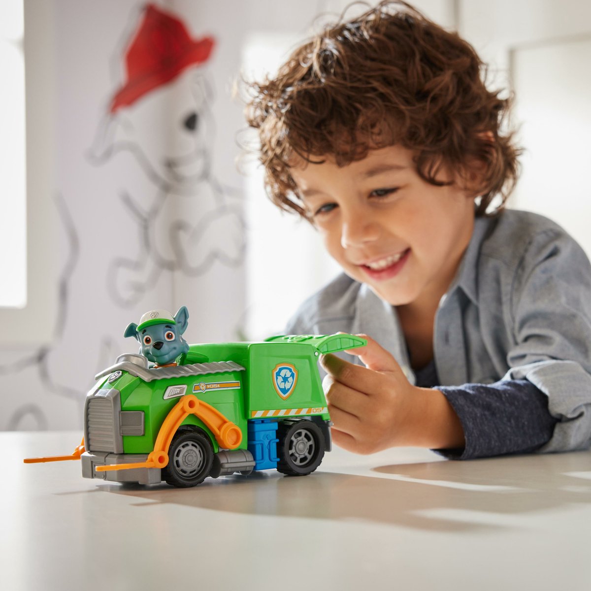 PAW Patrol - Rocky's Recycle Truck - speelgoedauto met speelfiguur - 80% gerecycled plastic - duurzaam speelgoed — afbeelding 18