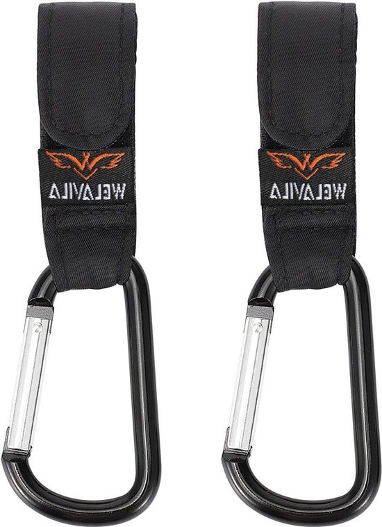 NUZAMAS Kinderwagen Clips 2-tlg - Haken Für Wickeltasche & Taschen