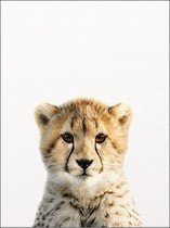 Ychee - Poster toile - Chambre Bébé - Chambre Kinder - Animaux - Décoration - Cadre photo Geen inclus - 30x40cm - Ourson tigre