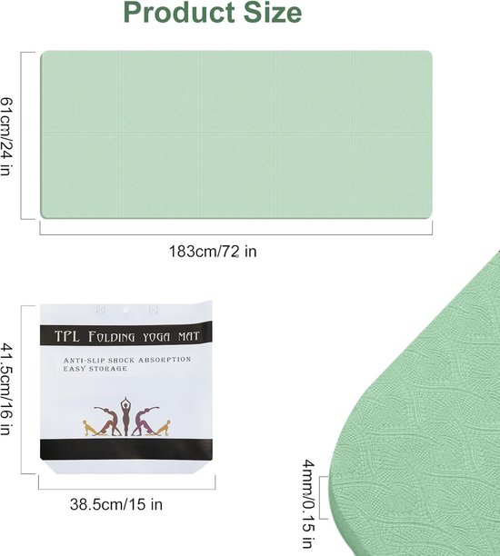 Antislip Gymnastiekmat voor Fitness en Pilates - Extra Dikke Sportmat voor Maximaal Comfort van Reehut — afbeelding 3