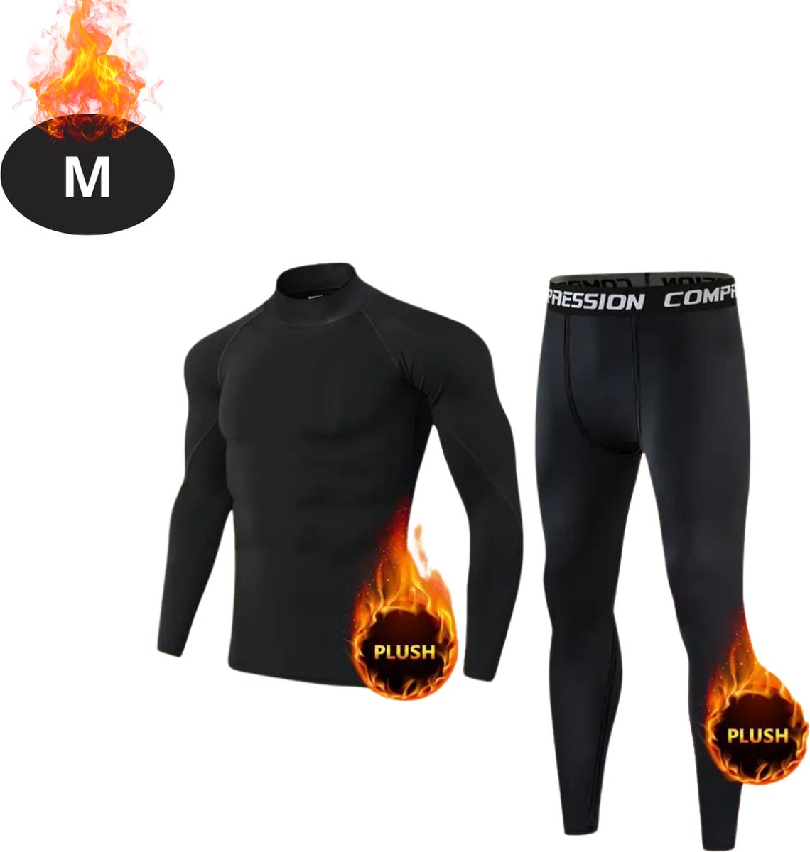 Nivard Thermokleding Heren – Thermobroek – Thermoset – Thermolegging – Winter – Thermoshirt – Zwart – M Nivard Thermokleding Heren – Thermobroek – Thermoset – Thermolegging – Winter – Thermoshirt – Zwart – M