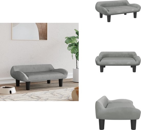 vidaXL - Hondenmand - 70x40x24 - cm - fluweel - crèmekleurig