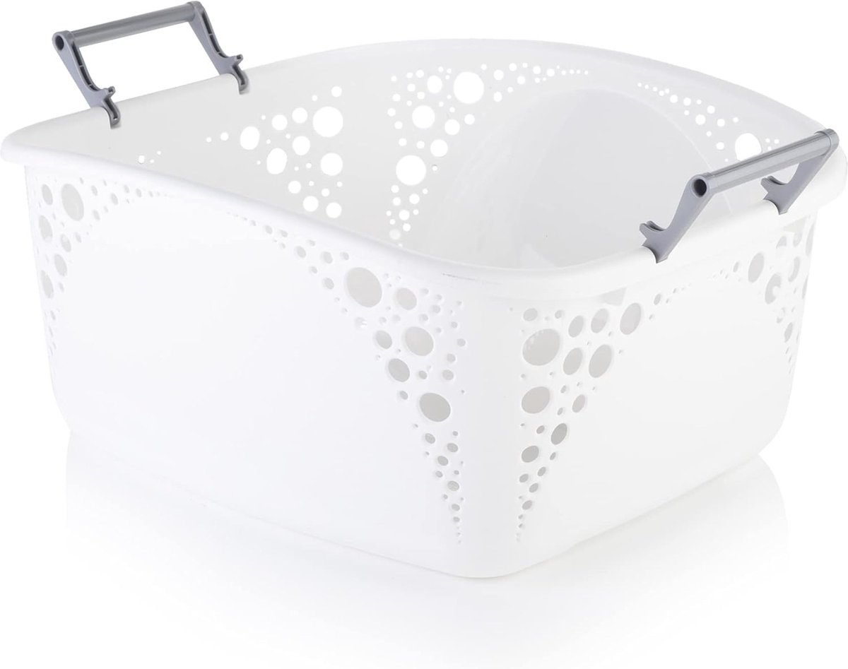 Goedkoopste Stapelbare 40L Wasmand met Handgrepen - Ergonomisch en Duurzaam