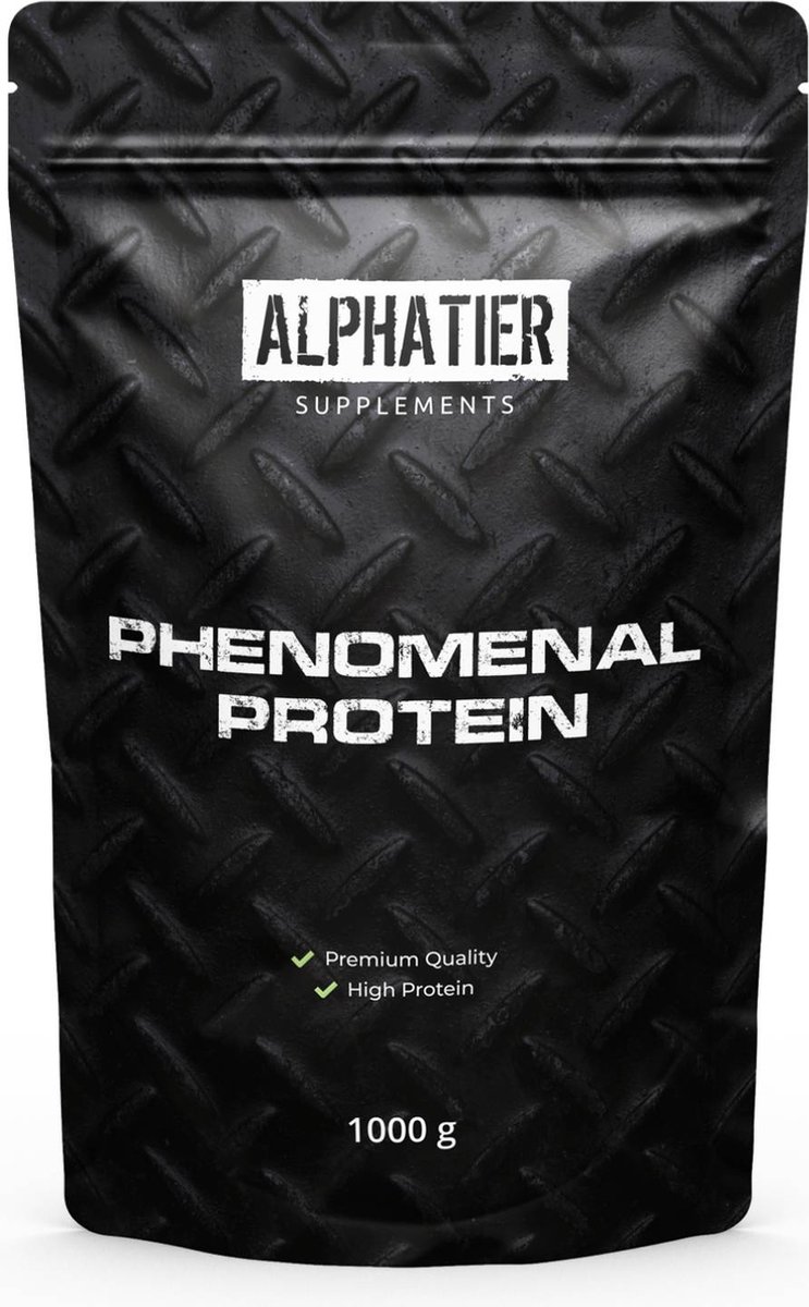 Goedkoopste Alphatier - Phenomenal Protein - Eiwitpoeder Chocolate Brownie - Proteine Poeder met BCAA - Veganistisch proteïnepoeder - Sojaproteïnen Eiwit shake - 1000 g