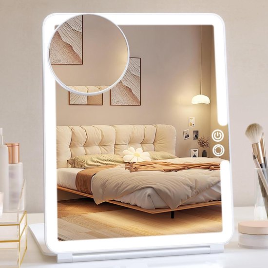 Miroir Maquillage LED Tactile – Intensité Réglable, Rechargeable USB, Miroir de Coiffeuse Précis et Lumineux | Leroy Merlin Miroir Maquillage LED Tactile – Intensité Réglable, Rechargeable USB, Miroir de Coiffeuse Précis et Lumineux | Leroy Merlin