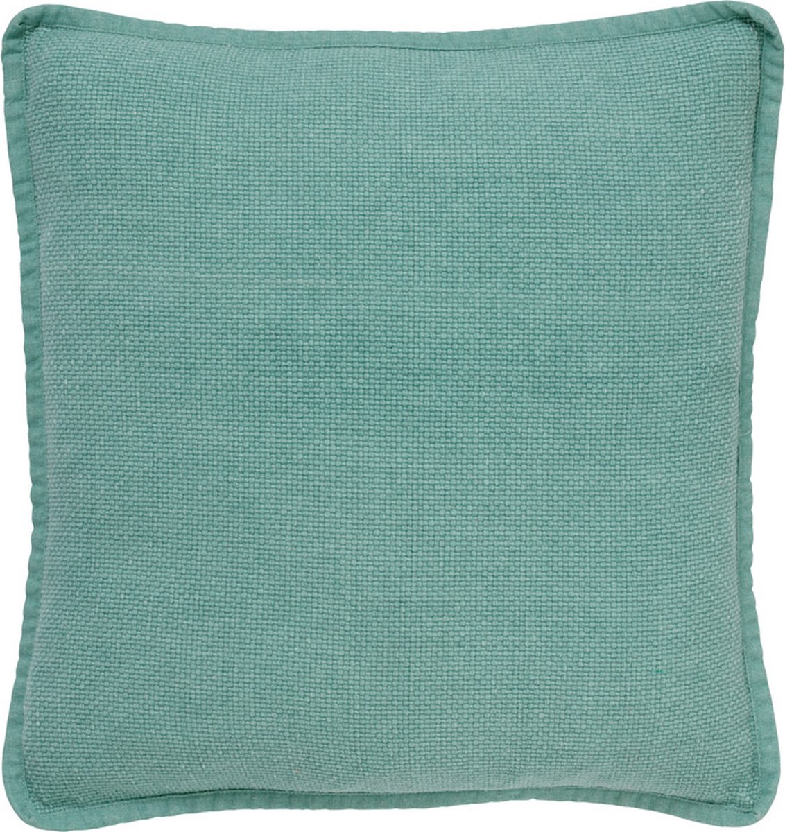 Dutch Decor BOWIE - Kussenhoes 45x45 cm - van gewassen katoen - Jadeite - lichtgroen - met rits - zonder binnenkussen