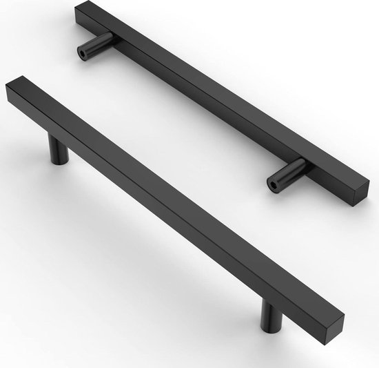 Lot De 3 Poignées De Meuble - En Acier Inoxydable - Blanc - Distance