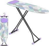 Bol.com Extra dikke hoes en pad - In hoogte verstelbare strijkplank met ijzeren steun - Eenvoudig op te bergen aanbieding