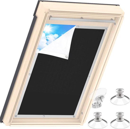 Plisségordijn, isolerend, voor dakramen, geschikt voor Velux-formaat, antracietgrijs, maat 304 of 1 of M04