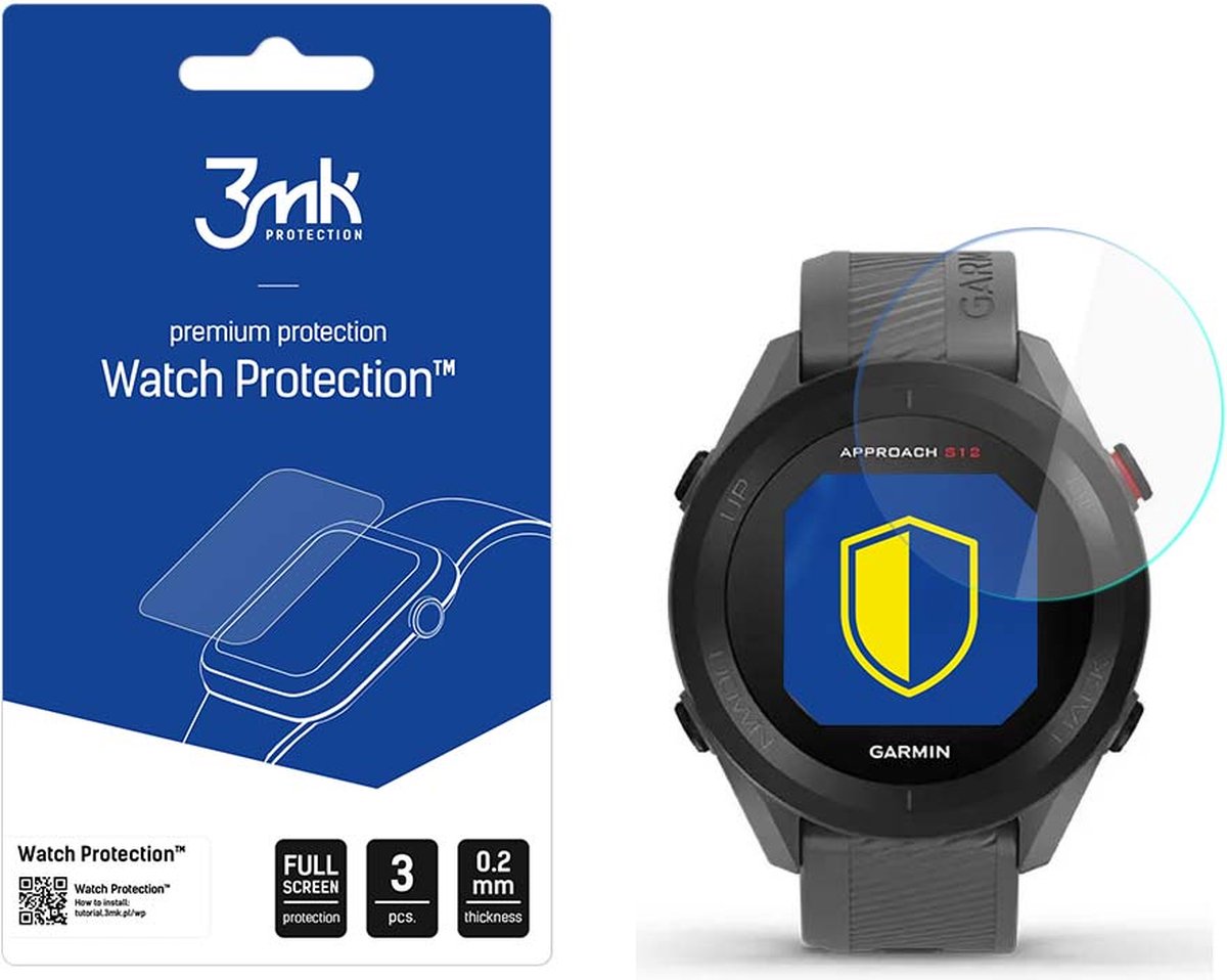 Garmin Approach S12 - 3mk Watch Protection v. FlexibleGlass Lite