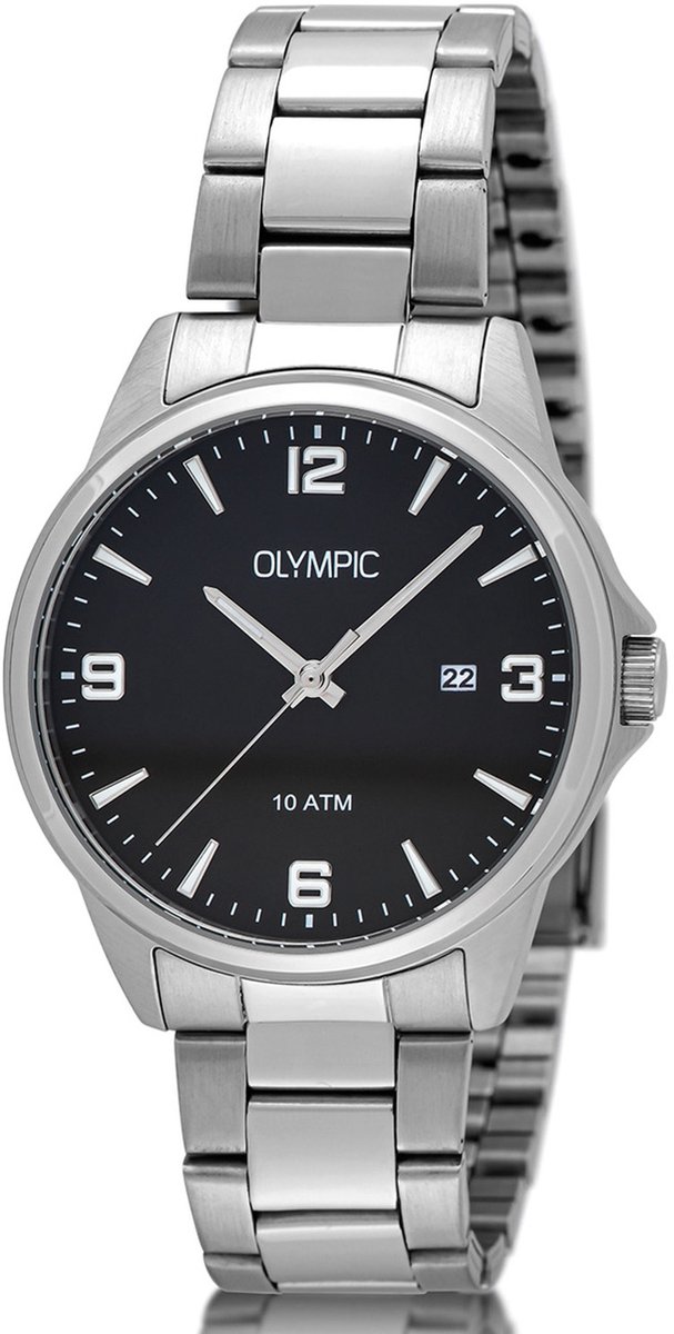 Olympic OL26HSS317 GLENN Horloge - Staal - Staal - Zwart