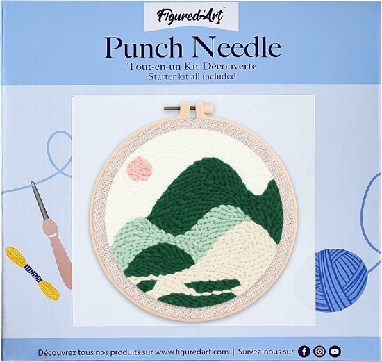 Doos van punch needle poezen