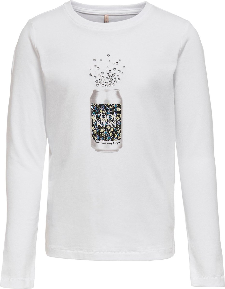 ONLY - Meisjes t-shirt - Maat 134/140 - Meisjes - Black Exist -