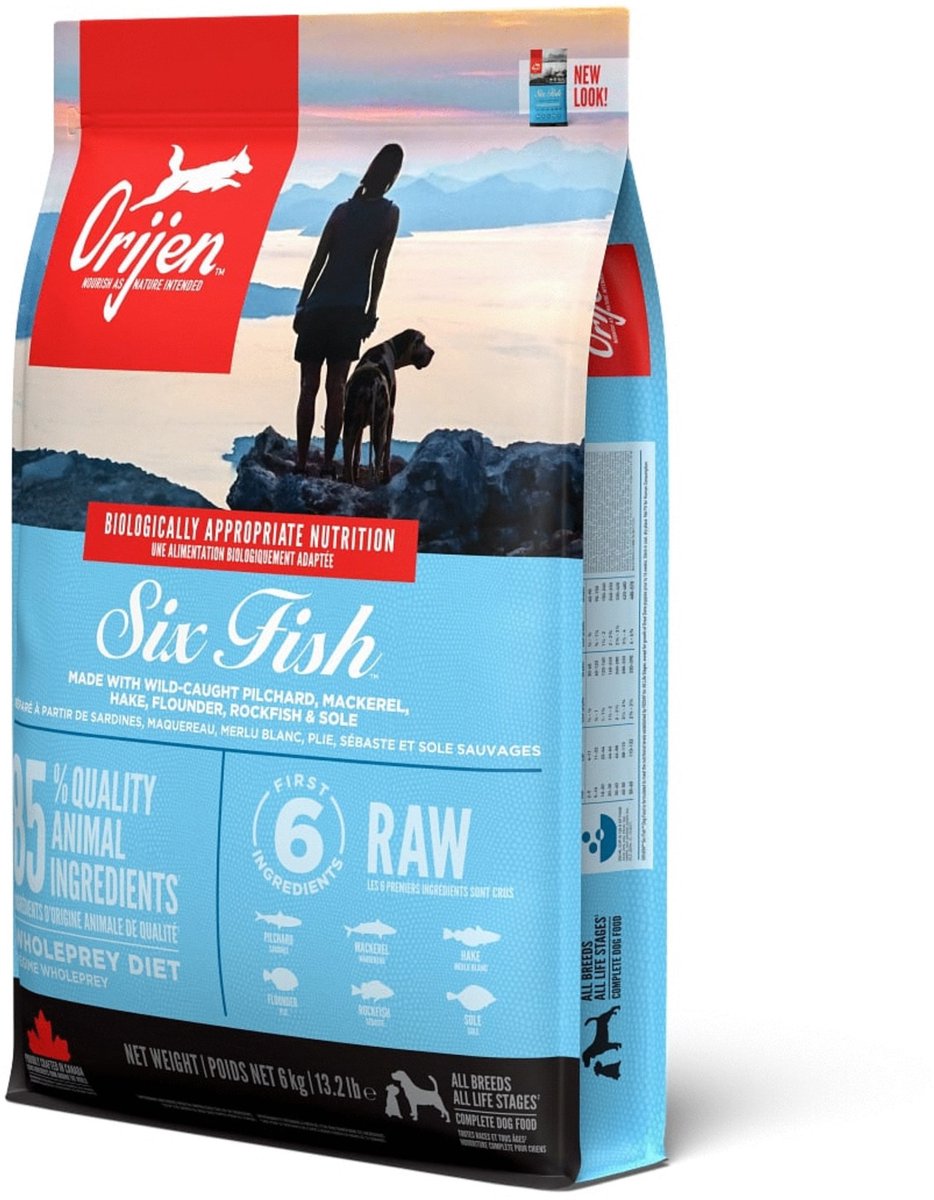 Orijen Six Fish Dog Whole Prey - Hondenvoer - Vis - 6 kg