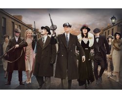 160 x 110 cm - Glasschilderij - Peaky Blinders - schilderij fotokunst - foto print op glas