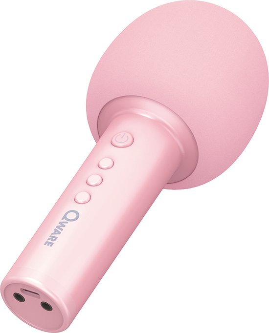 Qware - karaoke microfoon roze - Speaker - Bluetooth - 4 magic voice standen - Oplaadbaar — afbeelding 4